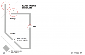 Circuit Sticker Sketchbook template 3 DIY switch