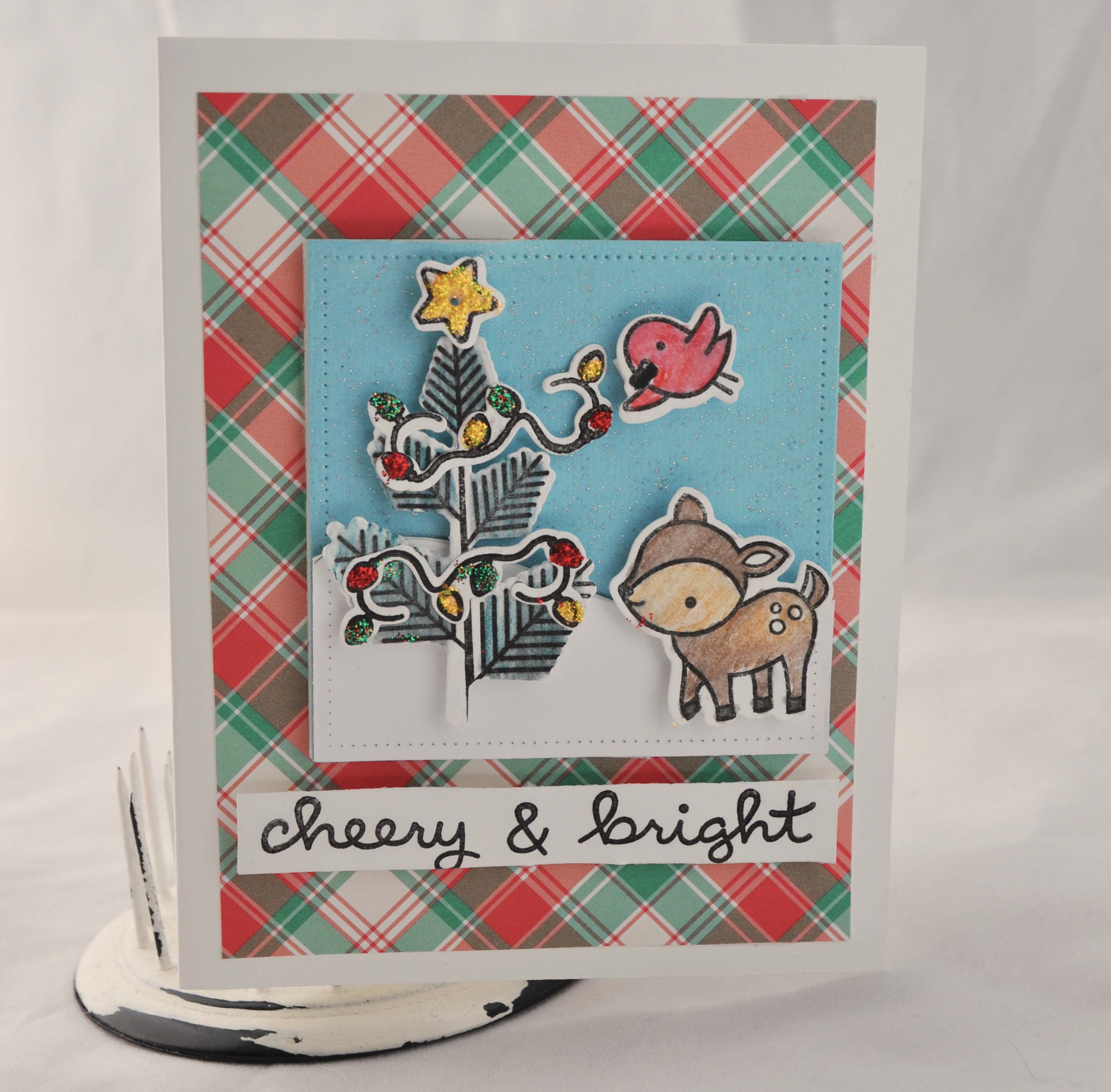 Light Up Holiday Card Lawn Fawn Chibitronics