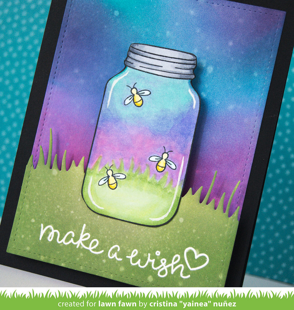 Interactive Fireflies Light Up Led Card Featuring Lawn Fawn Interactive Fireflies Light Up Led Card Featuring Lawn Fawn