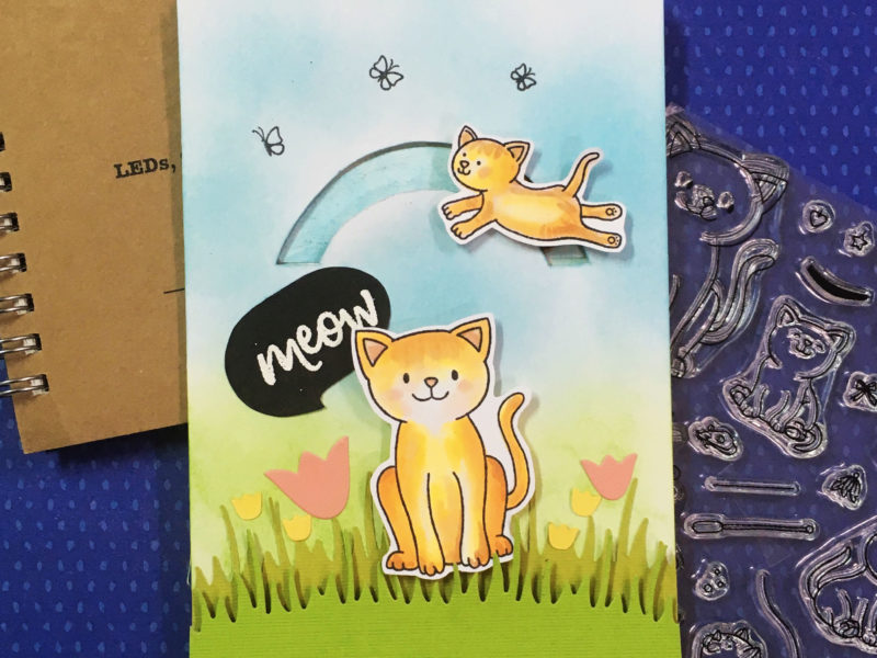 kitty friends -a circle spinner light up card 