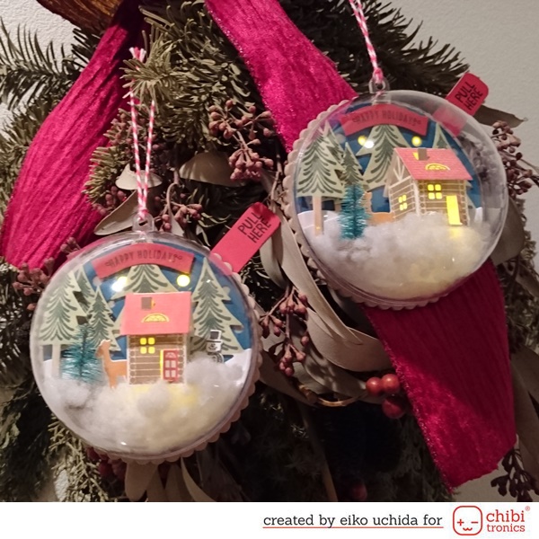 How to make light up snow globe tags.