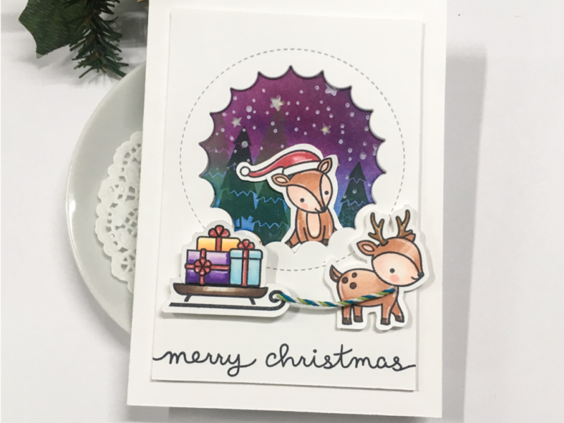 Christmas card with removable battery cover door
