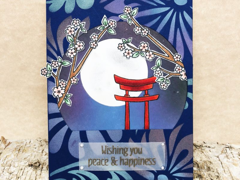 Light-up Moon for Japanese Themed Card