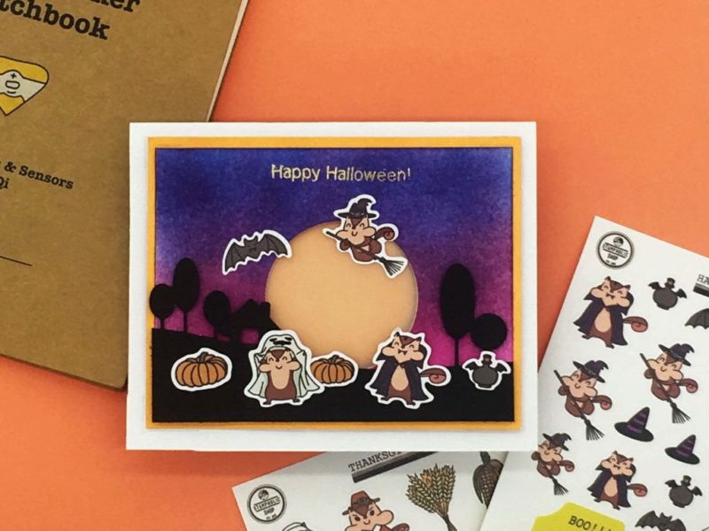 Halloween light up card