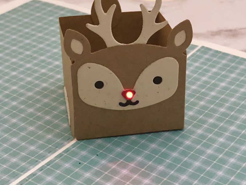 Light Up Reindeer Pop-up Card