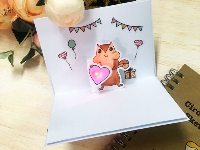 pop up + light up card