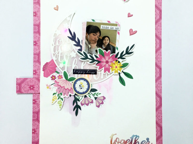 Light up scrapbooking layout using Chibitronics LED stickers