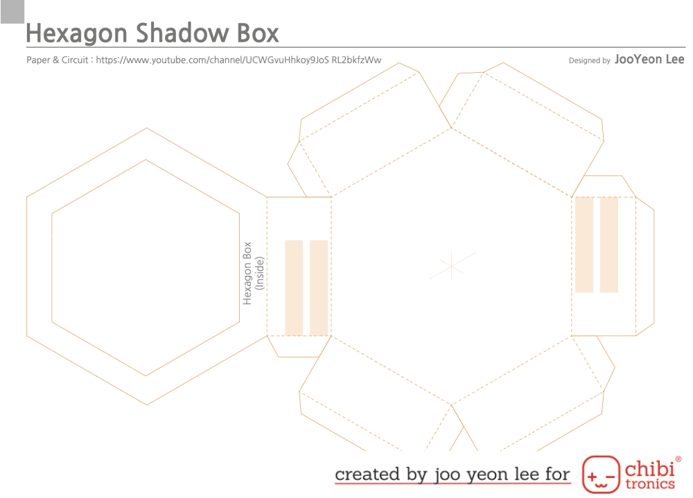 hexagon box template printable