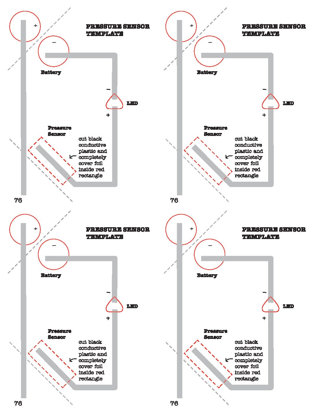 Pressure Sensor Template 4 per Page Chibitronics