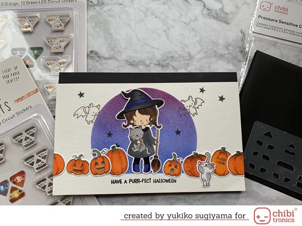 Spooky glowing Halloween Card