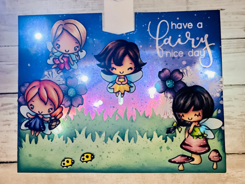 Whimsical Fairy Scene Light Up Slider Card Tutorial