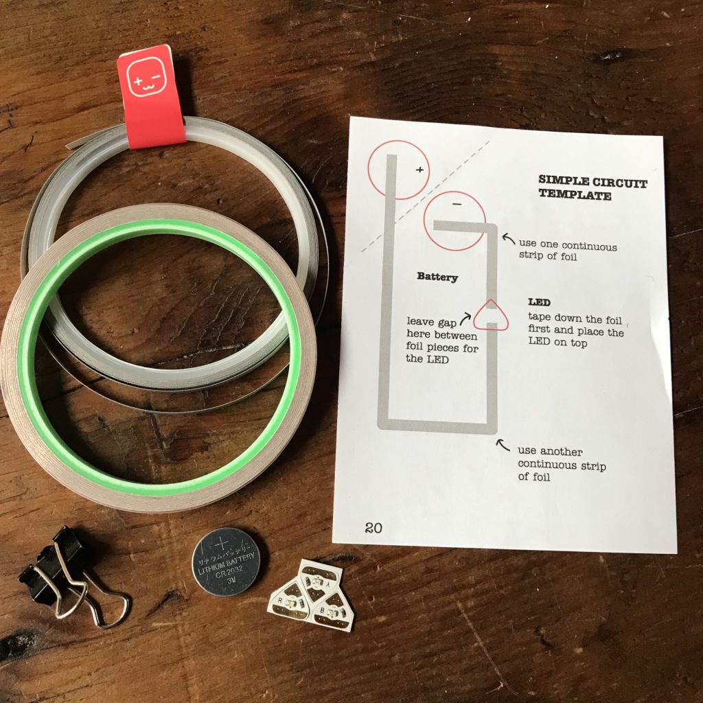 Simple circuit template and supplies