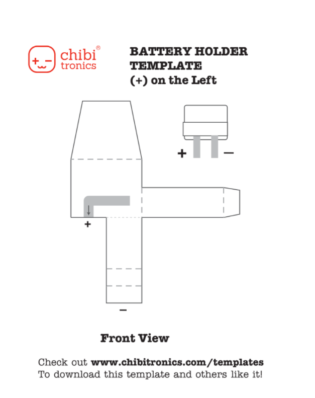 Battery Pouch Template Positive on Left