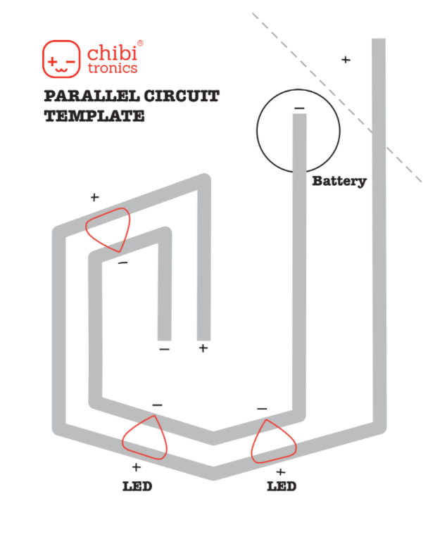 Parallel Circuit Template for Accordion Book
