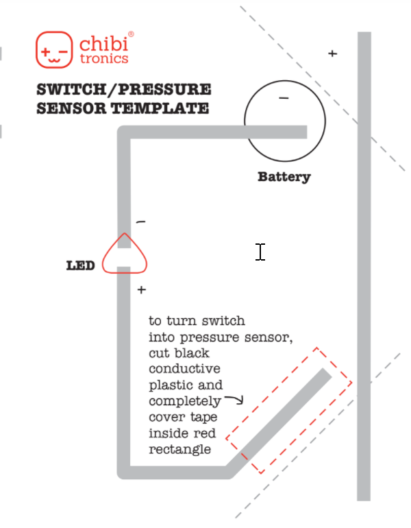 Switch Pressure Sensor Template for Accordion Book