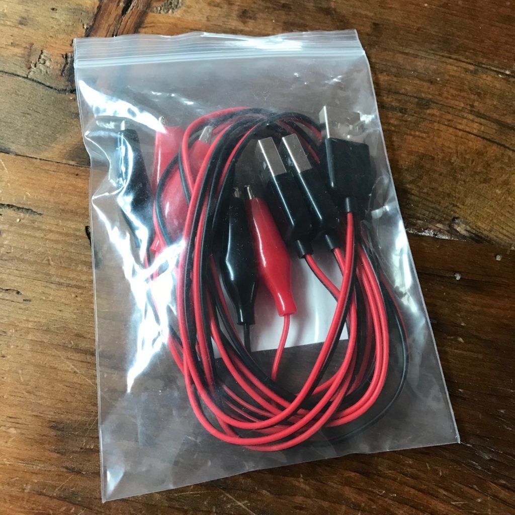 USB to Alligator clip cables