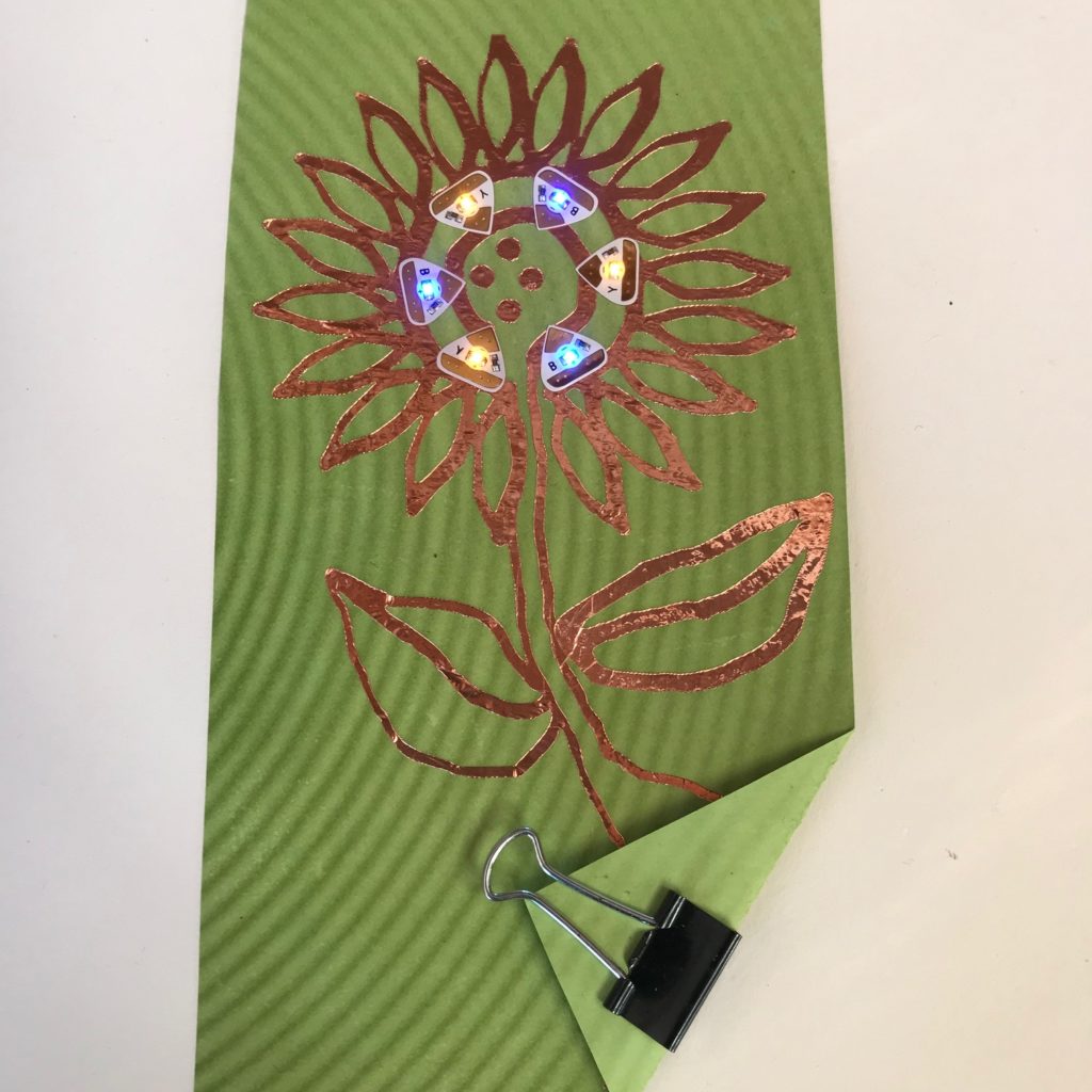 sunflower paper circuit