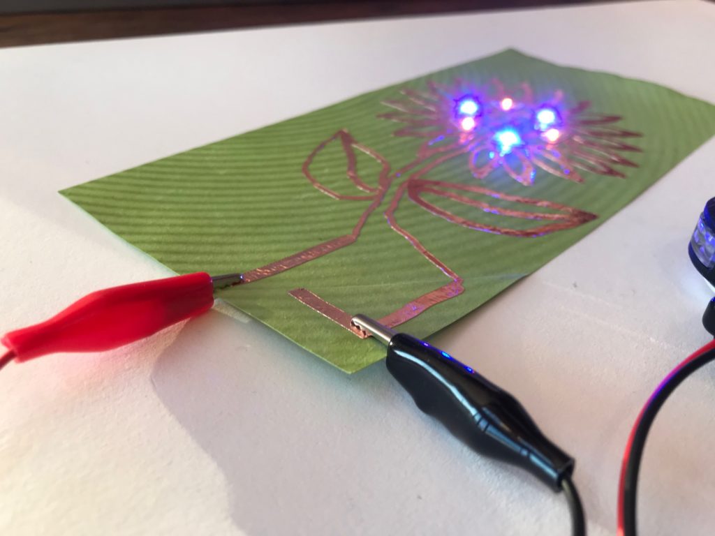 USB powered paper circuit