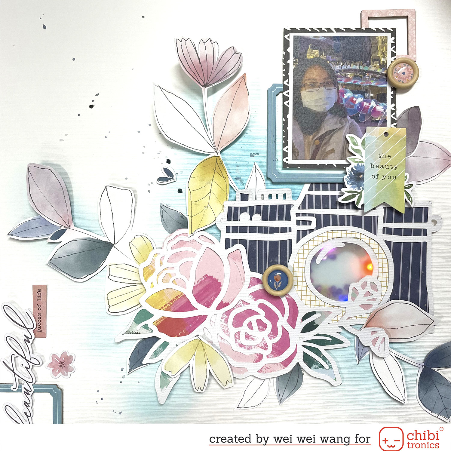 Light Up Scrapbook Layout | Chibitronics