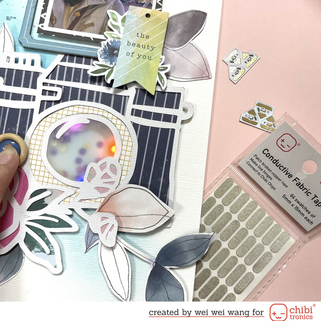 Light Up Scrapbook Layout