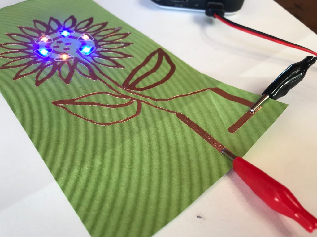 USB powered paper circuit