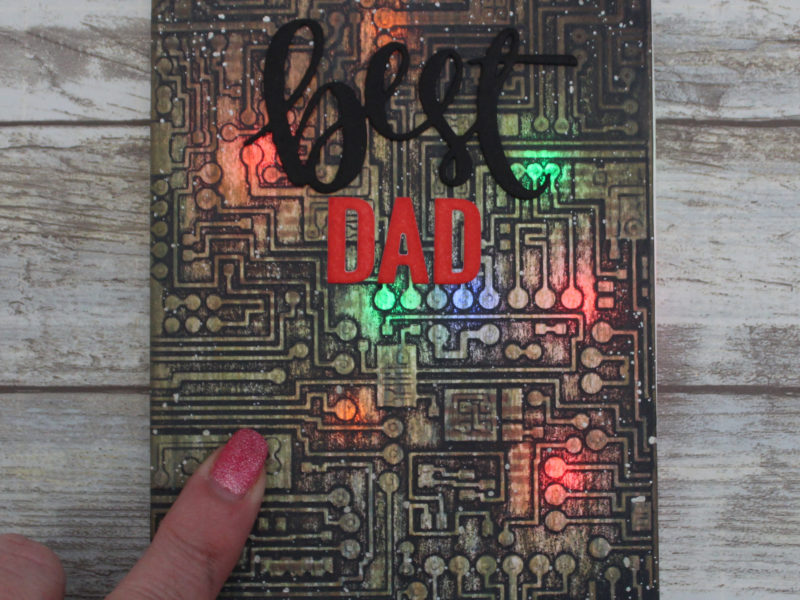 Best Dad Light Up Circuitry Card