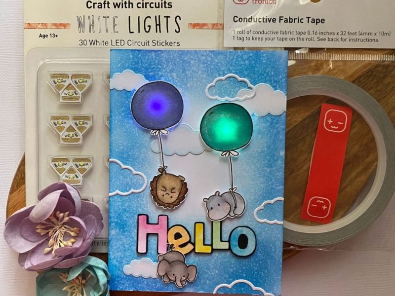 Balloons shine with Chibitronics LED Stickers and a Reed Switch