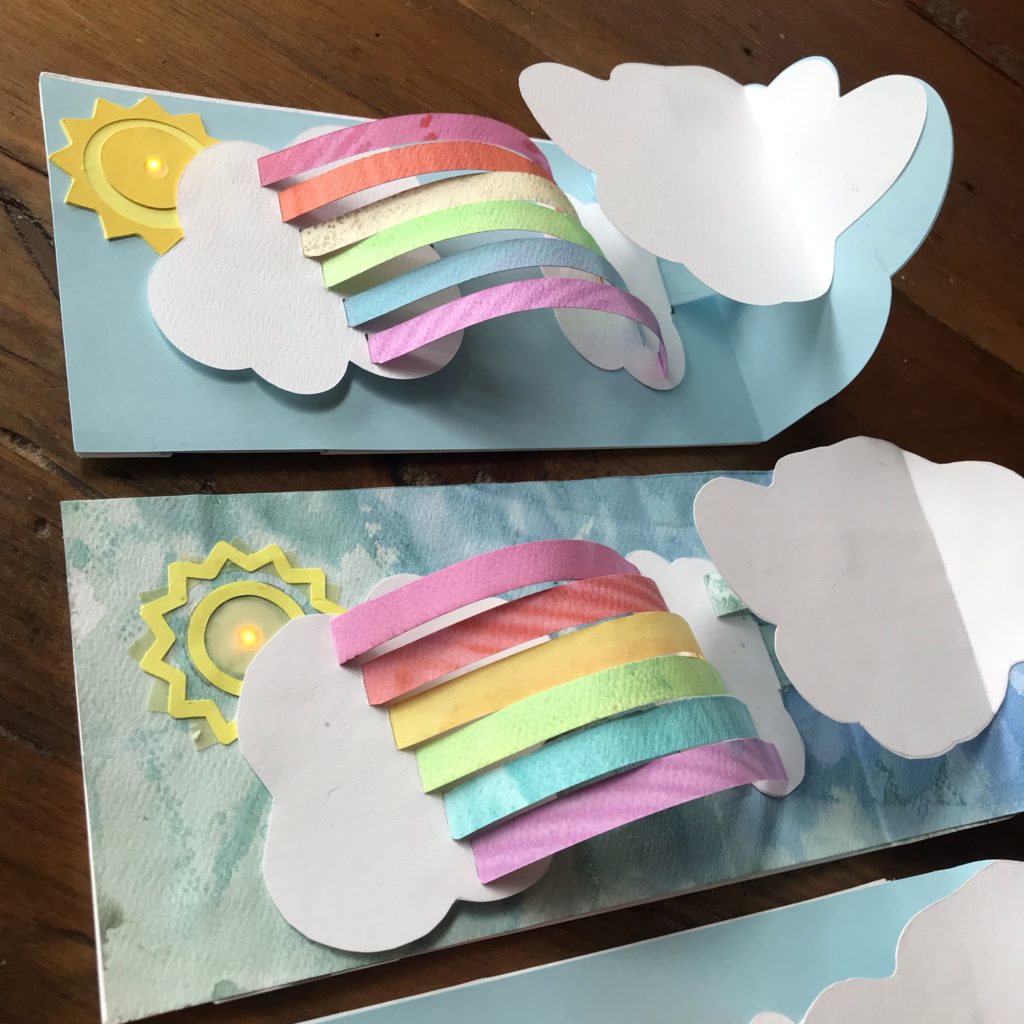 rainbow pop up card