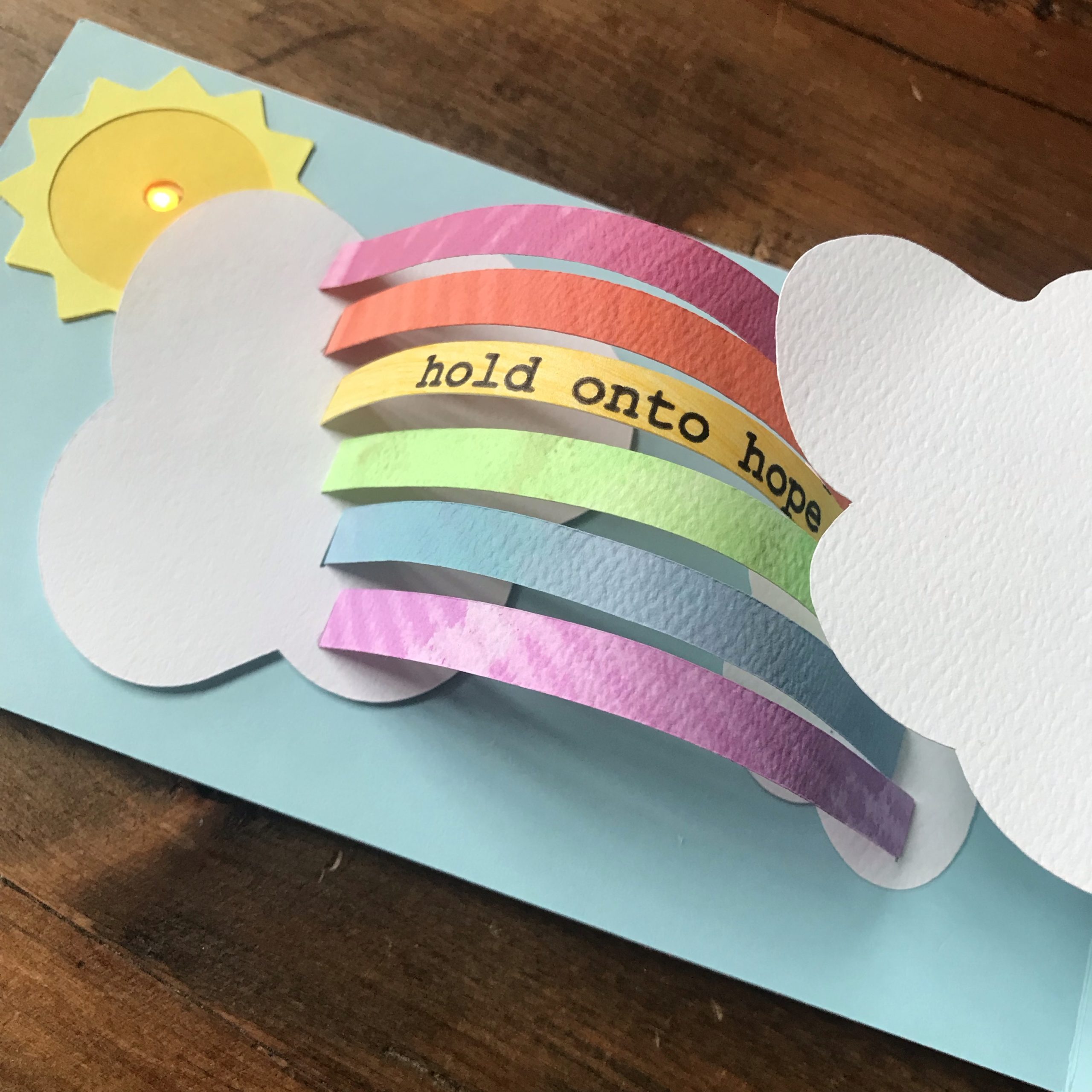 Pop Up Rainbow Card With a Sliding Switch