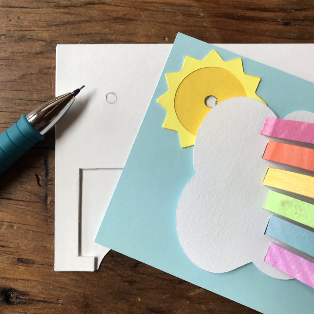 rainbow pop up card