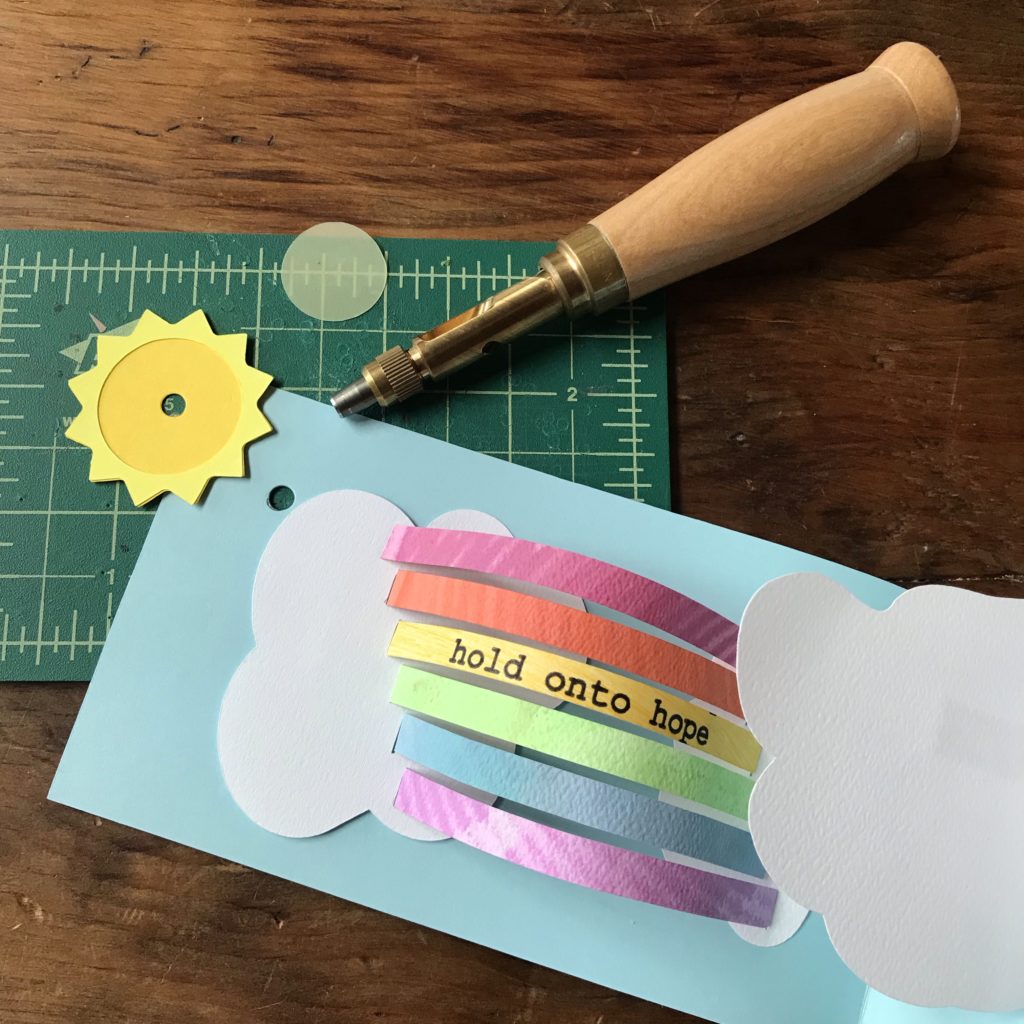 rainbow pop up card