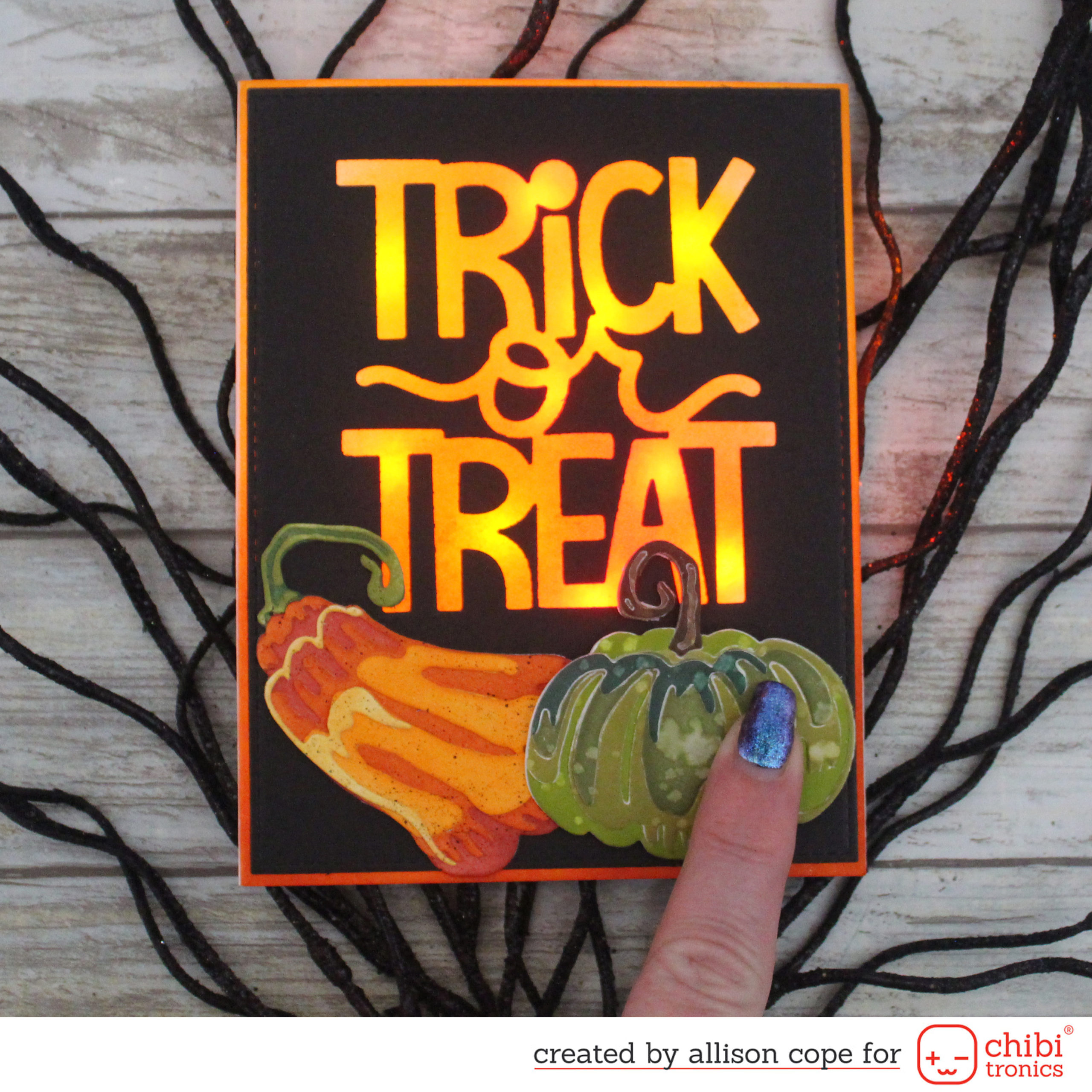 Light Up Trick or Treat Card Creation