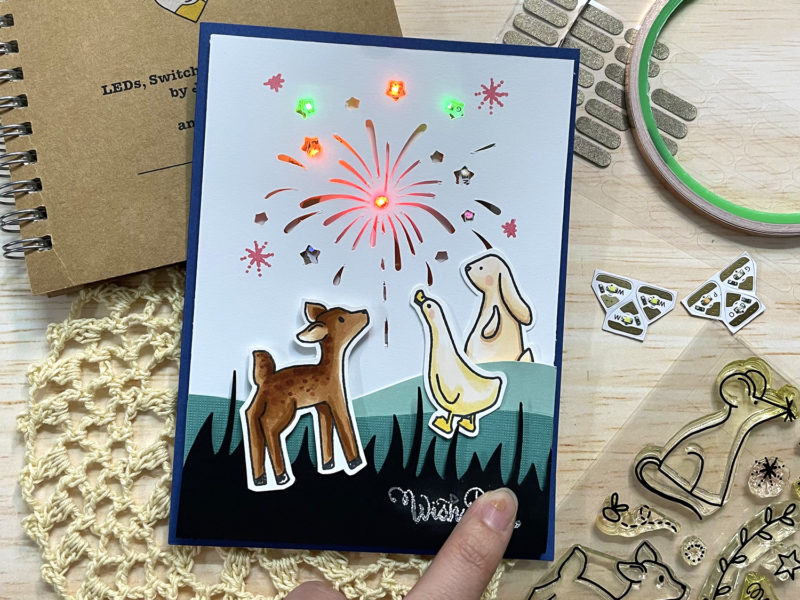Firework Light Up Card