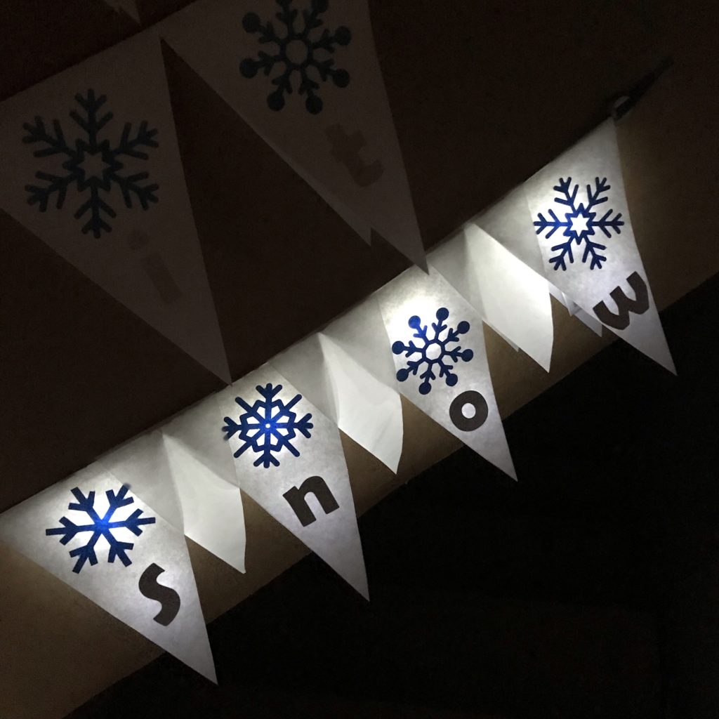 Light up paper circuit garland