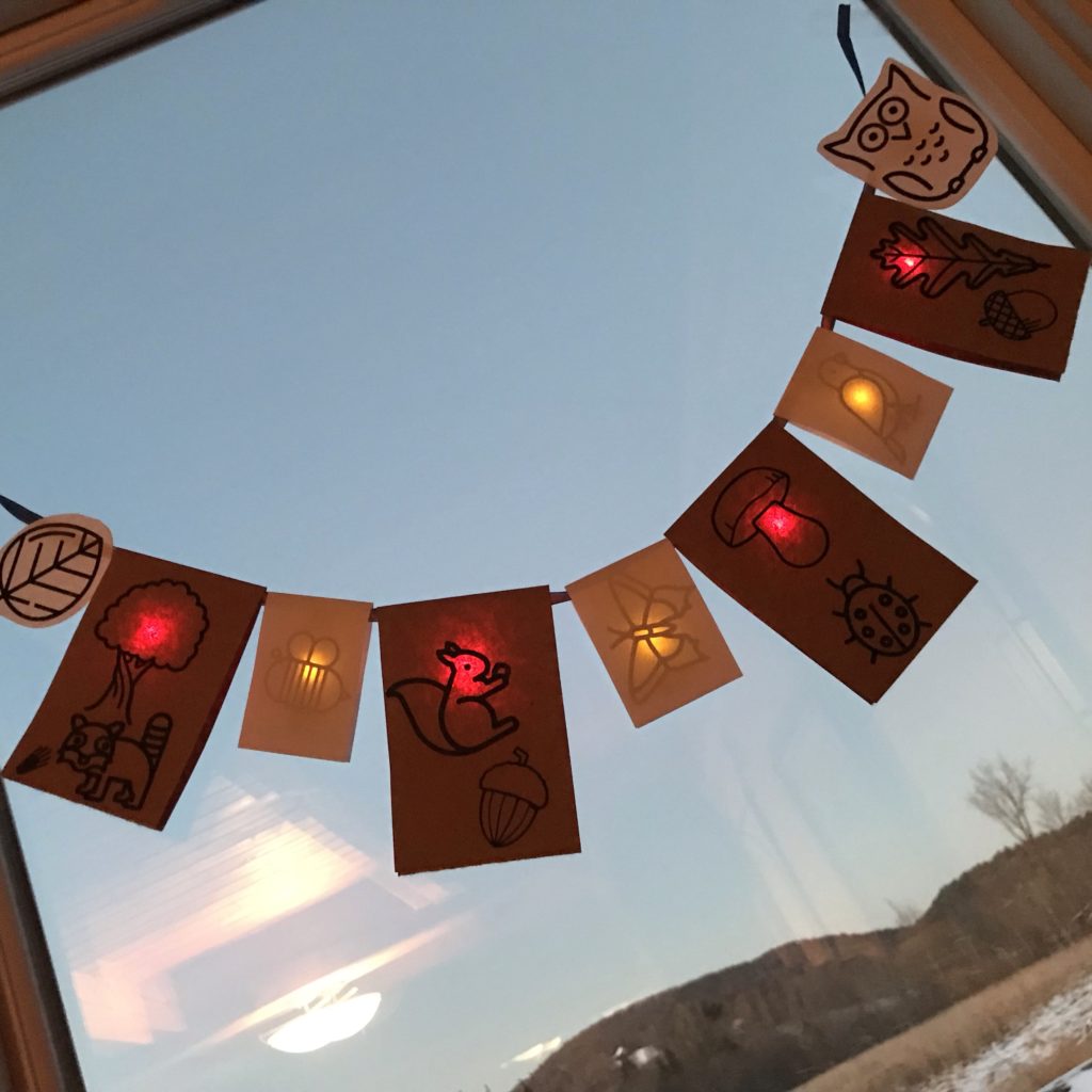 Light up paper circuit garland