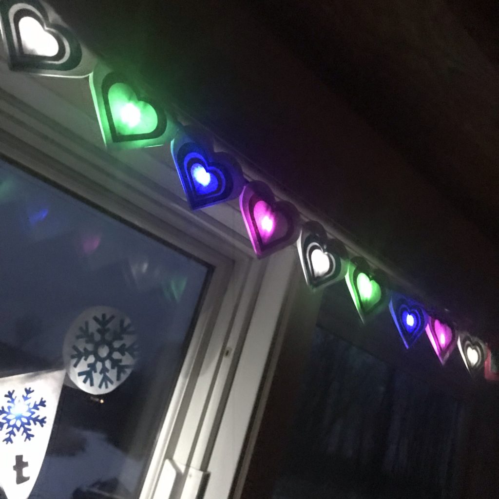 Light up paper circuit garland