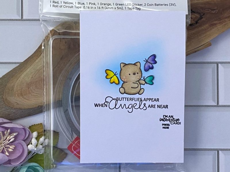Light up Butterflies featuring Chibitronics LED Stickers