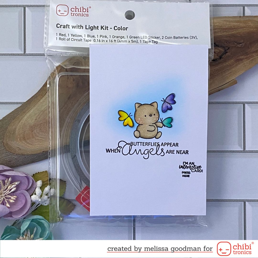 Light up Butterflies featuring Chibitronics LED Stickers