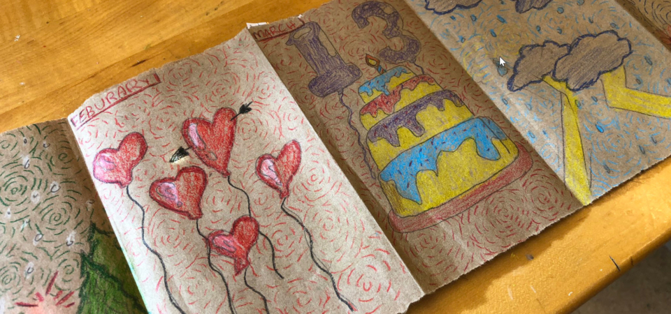Light up Accordion Book by a student in Josh Burker's Class VIII at Marymount School in NYC