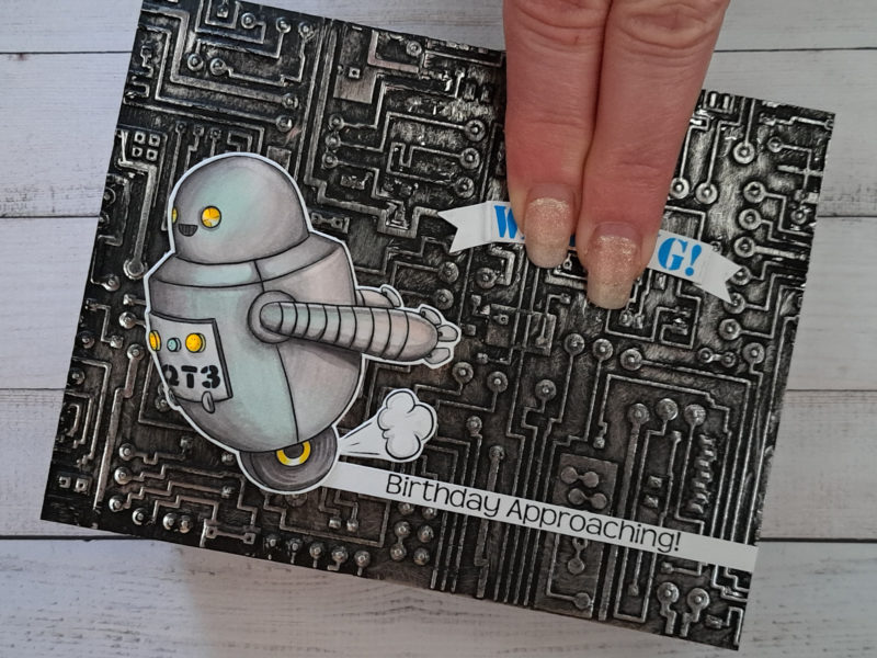 Blinking Robot Birthday featuring the Blink Craft Effects Sticker
