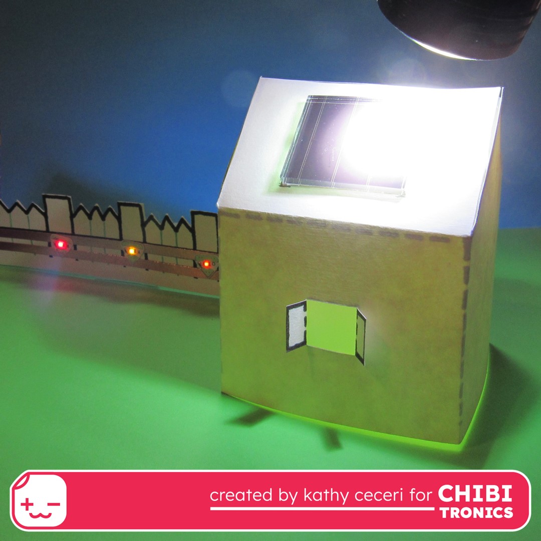 Make a Solar-Powered Model House with Chibitronics Circuit LED Stickers