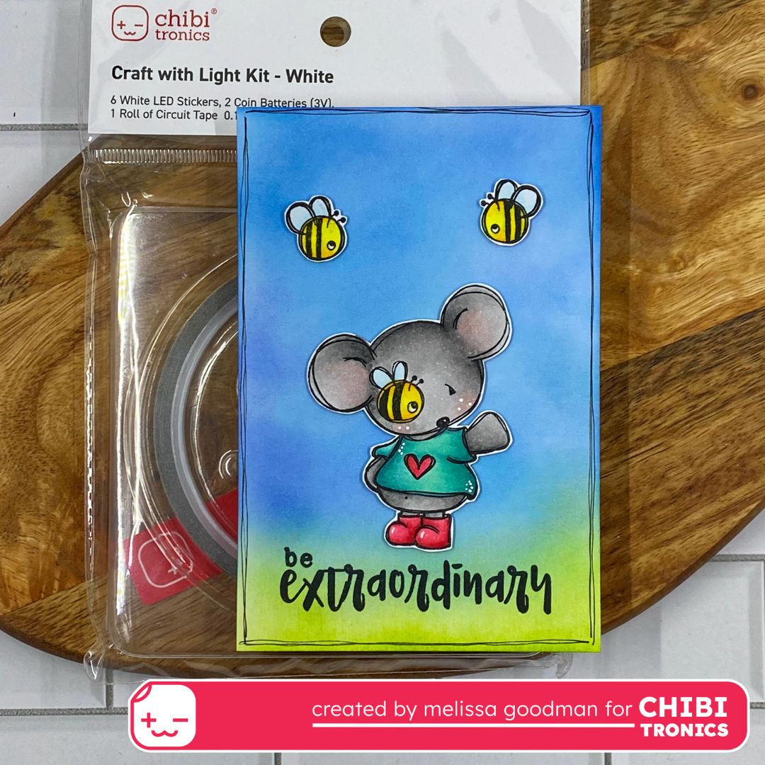 Light up Bees using Chibitronics LED Stickers with a ‘slide’ feature