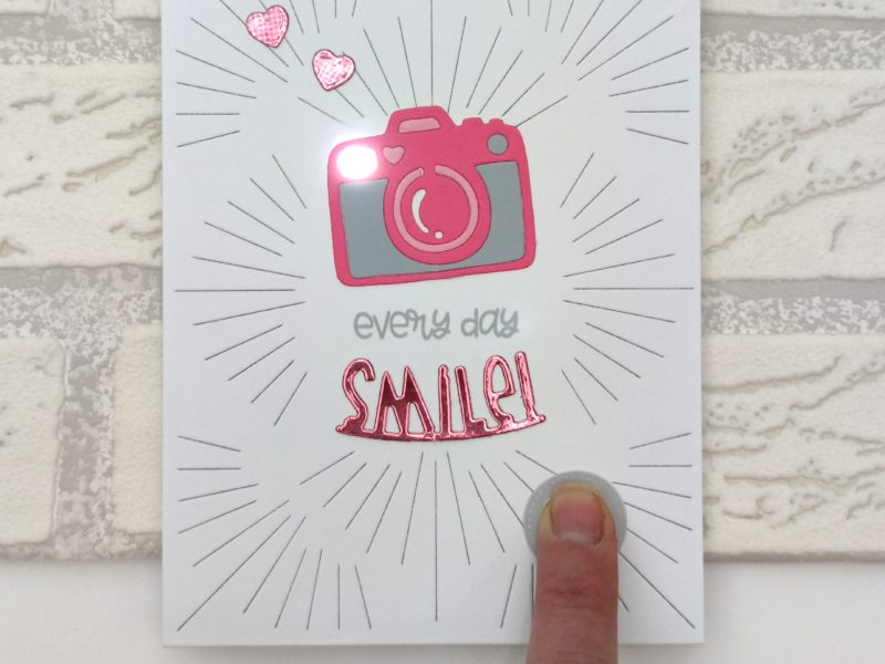 Take a picture card with Chibitronics LED Stickers
