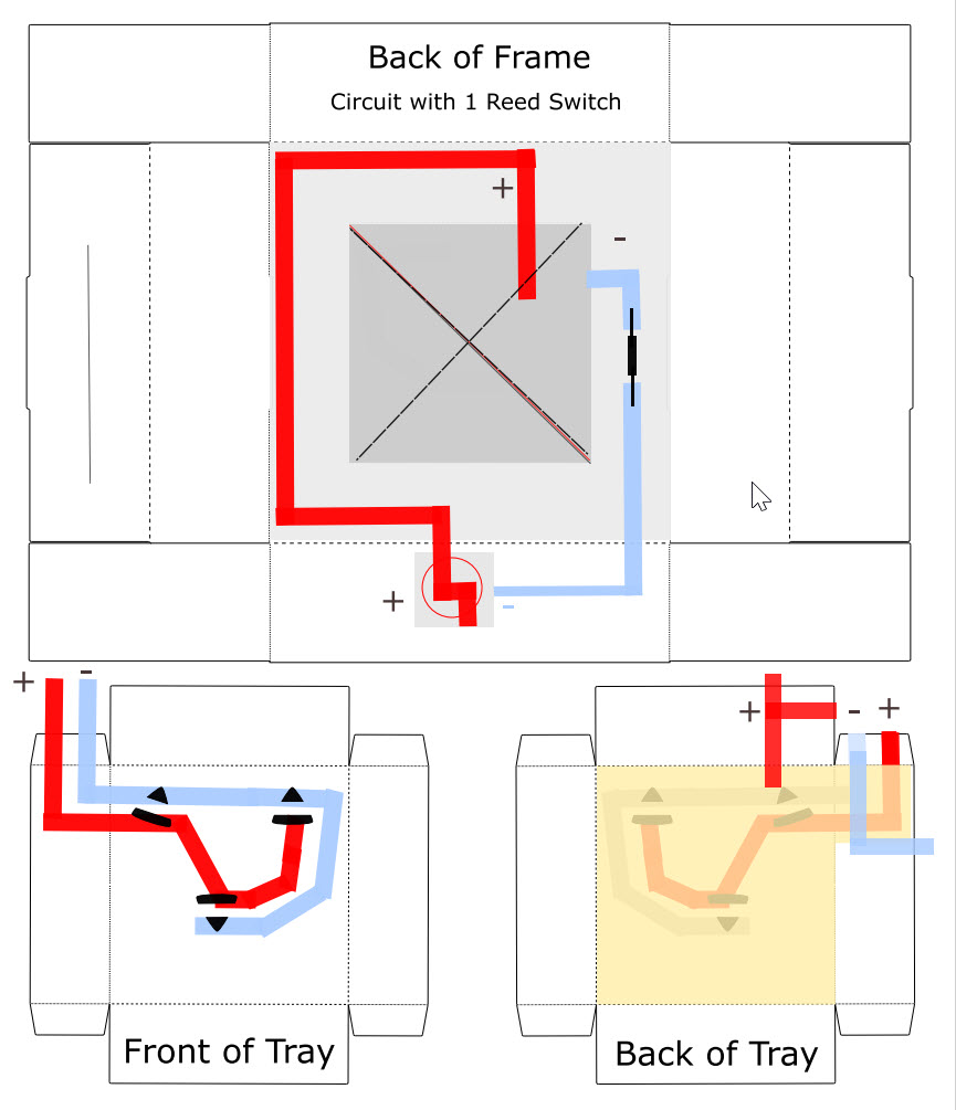 Reed Switch Shadow Box Tray Circuit Diagrams