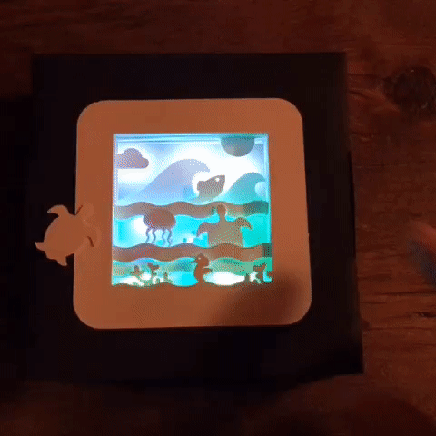 Reed Switch Shadow Box Under the Sea GIF