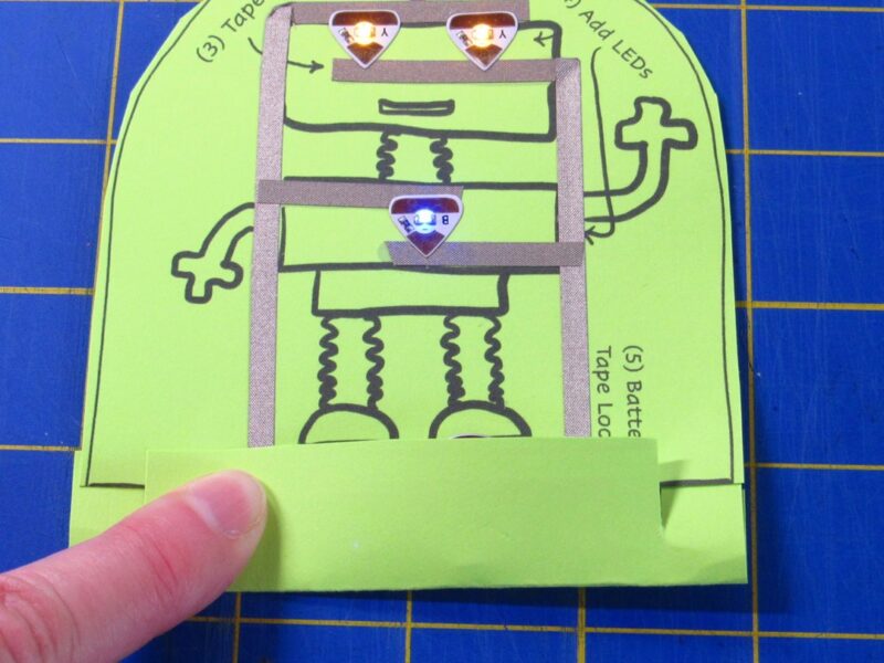 Make a Robot Badge with Chibitronics LED Stickers