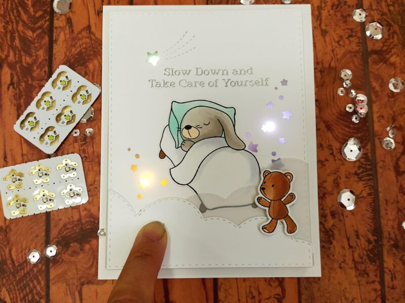 Dreaming magical color card using the coming Animating LED sticker with the magnetic reed switch