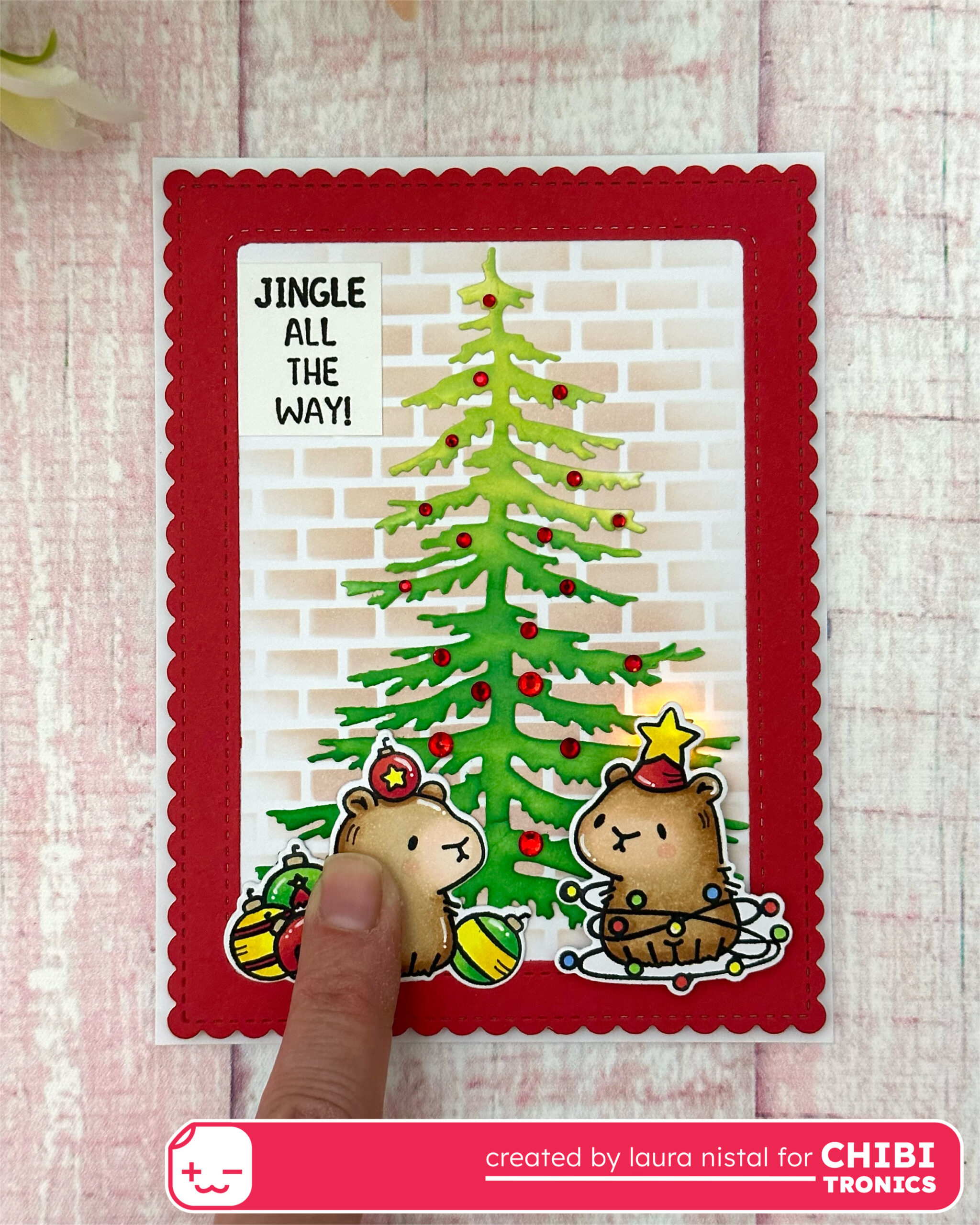Jingle all the way with Chibitronics LEDs Stickers