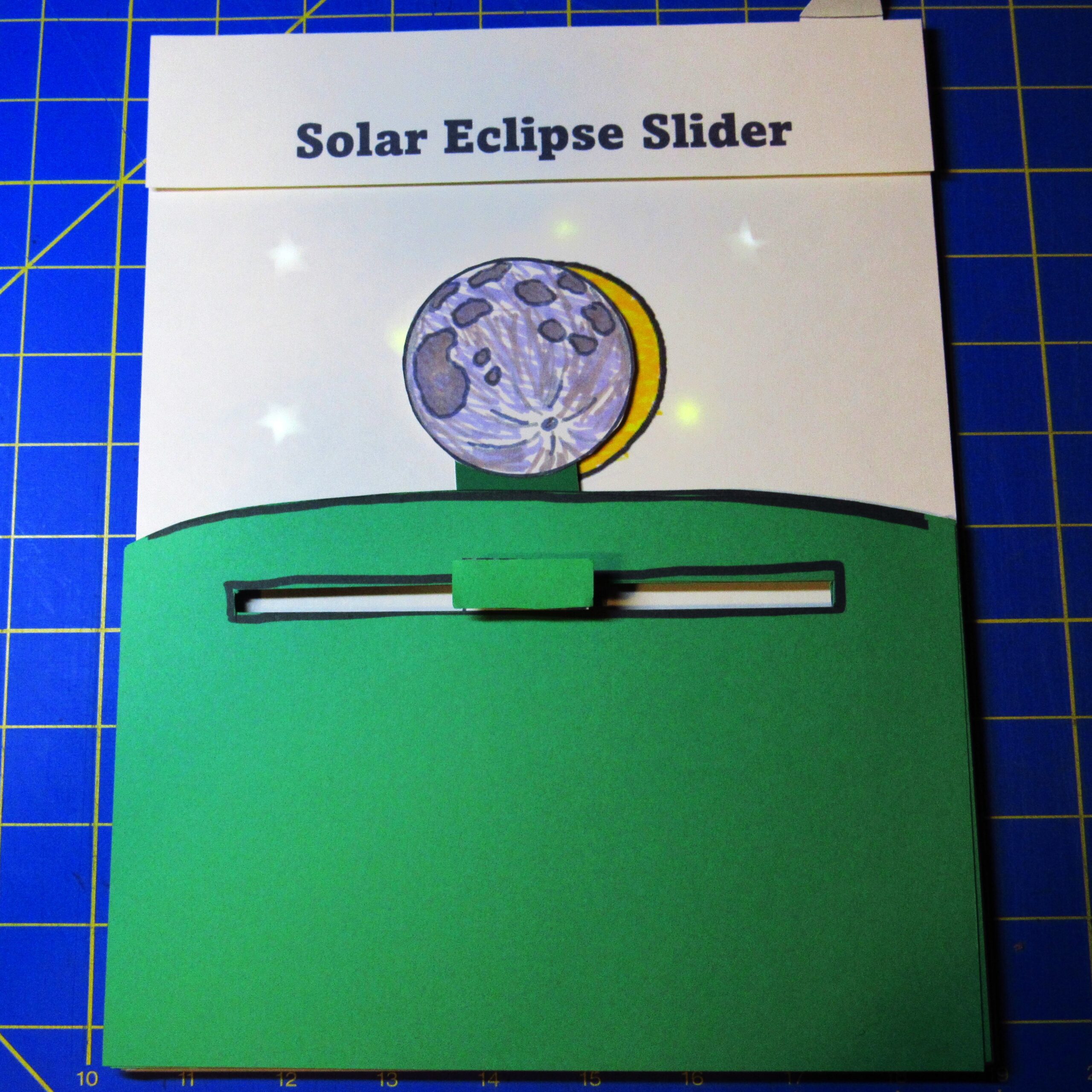 Solar Eclipse Slider with Chibitronics Animating LEDs