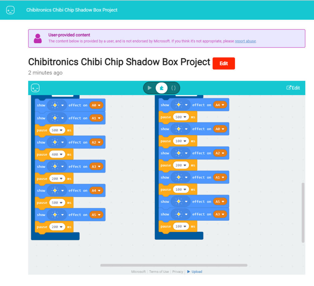 Block Code for the Chibi Chip